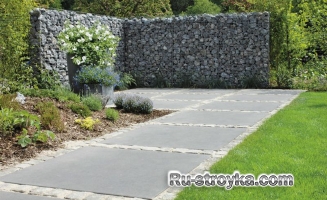 Стена из габионов. Стена из габионов.