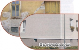 Как отремонтировать трещины на фасаде.