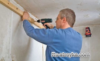 Ванная комната &ndash; потолок из ЦСП