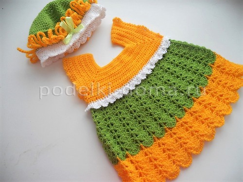 Кофточка для малышки, вязаная крючком