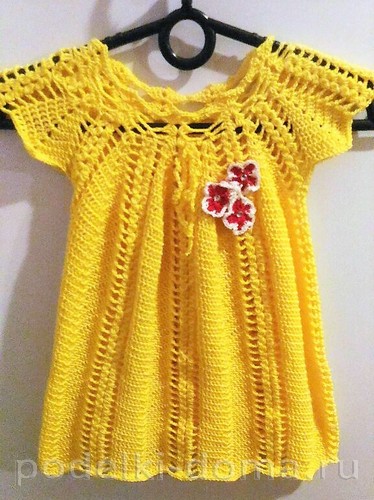 Кофточка для малышки, вязаная крючком