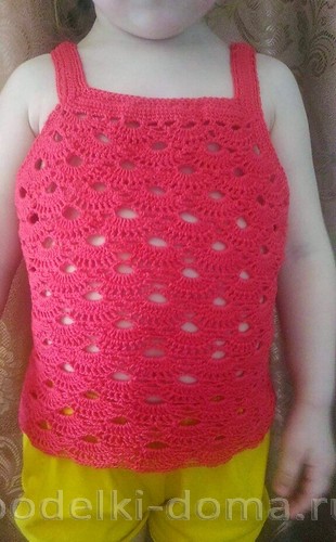 Кофточка для малышки, вязаная крючком