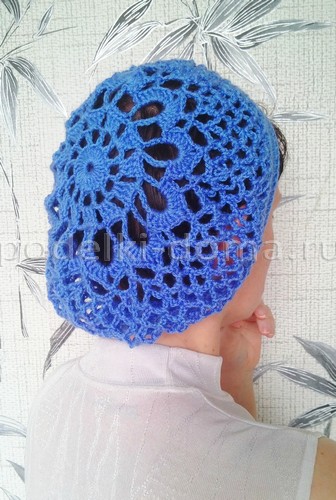 Берет, вязаный крючком