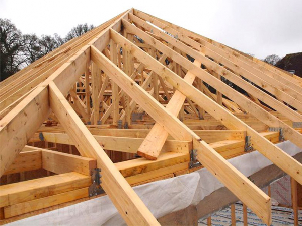 Устройство четырехскатной крыши Устройство четырехскатной крыши