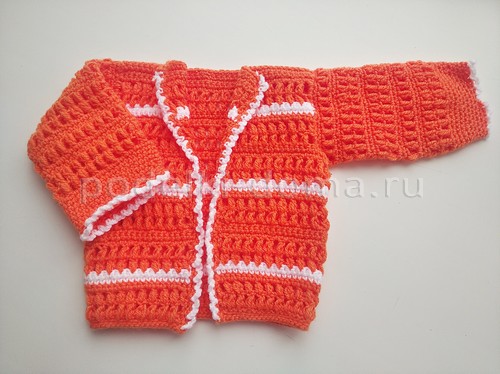 Кофточка для малышки, вязаная крючком