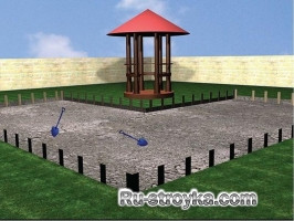 Площадка из кирпича