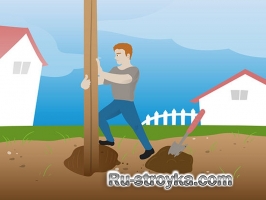 Удаление деревянных столбов