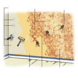 Как при помощи красок, сделать имитацию &laquo;венецианки&raquo;.