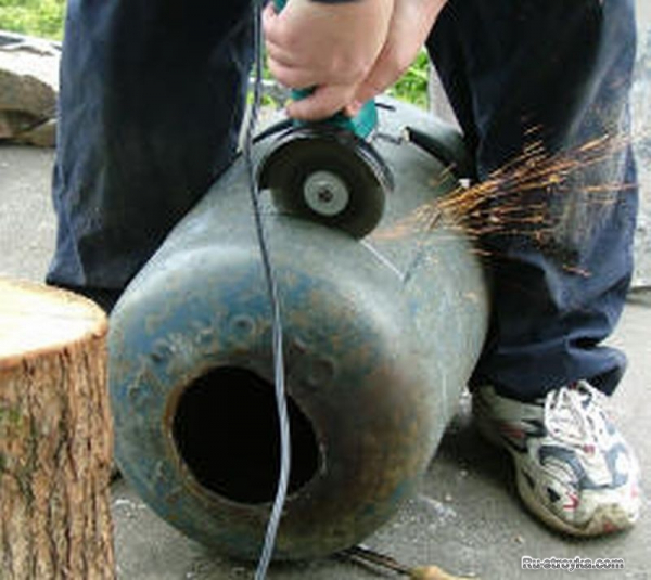 Изготовление печки из старого газового баллона. Изготовление печки из старого газового баллона.