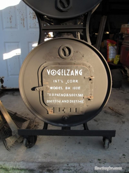 Печка из бочки.