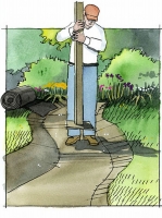 Делаем сухое русло ручья в ландшафте. Делаем сухое русло ручья в ландшафте.