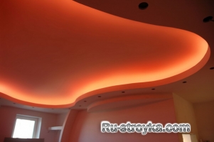 Устройсво подвесных потолков из гипсокартона