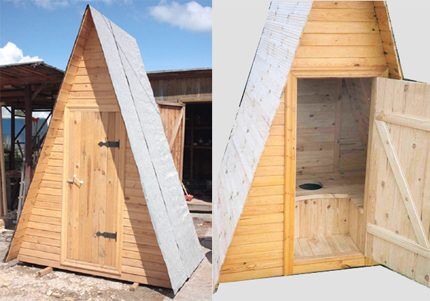 Чертежи дачного туалета типа шалаш: типовые схемы и обзор строительных нюансов Чертежи дачного туалета типа шалаш: типовые схемы и обзор строительных нюансов