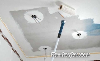 Ванная комната &ndash; потолок из ЦСП