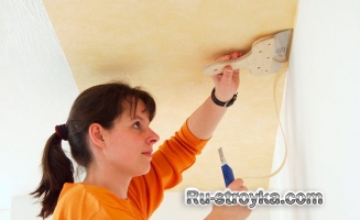 Как оклеить потолок обоями. Как оклеить потолок обоями.