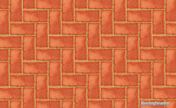 Дорожки из красного кирпича.