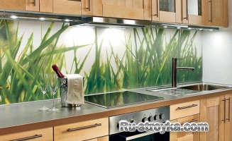 Рабочее место на кухне из фотообоев. Рабочее место на кухне из фотообоев.