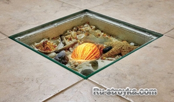 Полы из керамической плитки с применением 3D.