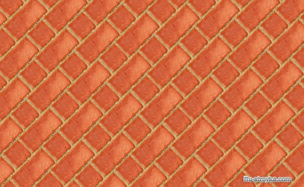 Дорожки из красного кирпича.