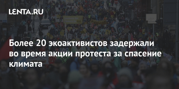 Более 20&nbsp;экоактивистов задержали во&nbsp;время акции протеста за&nbsp;спасение климата